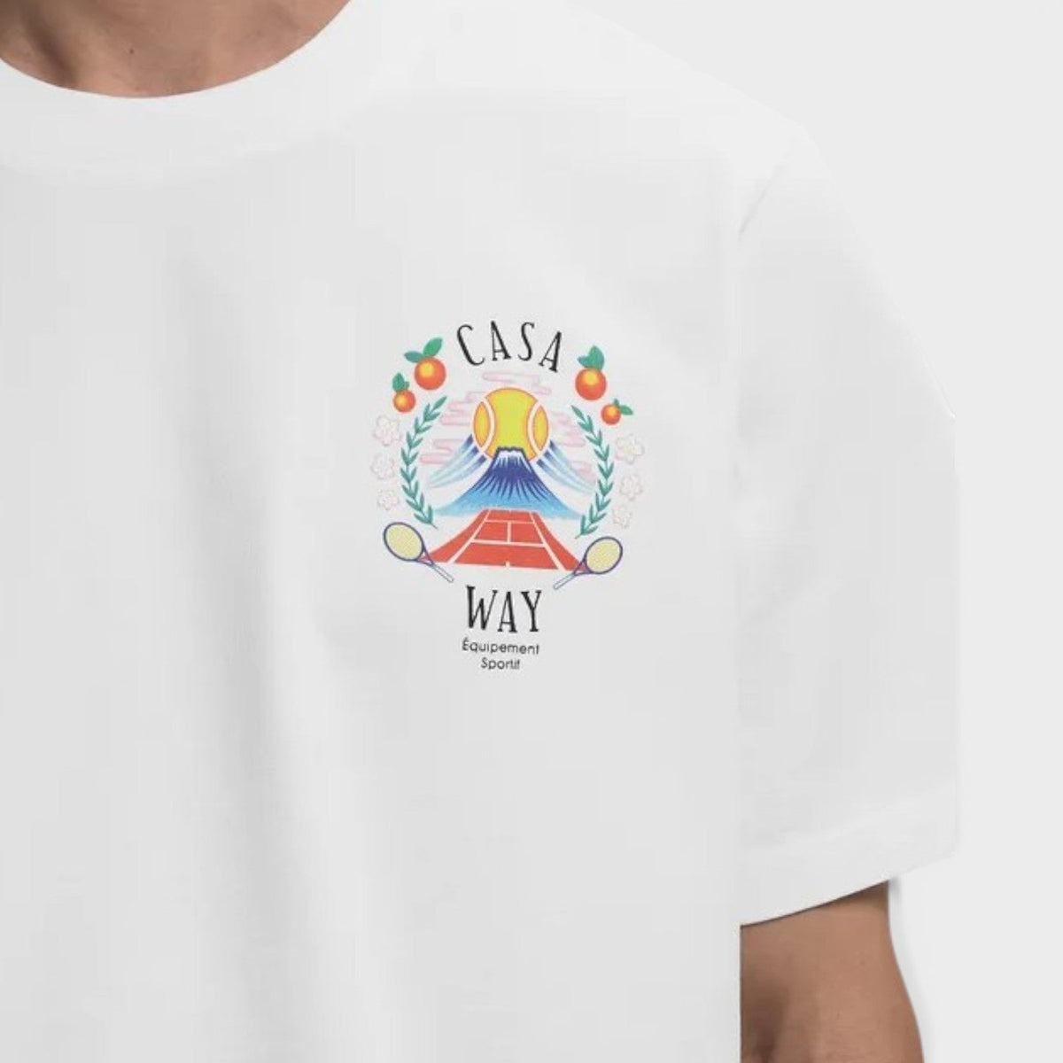 Casa Way Mountain Printed T-Shirt White
