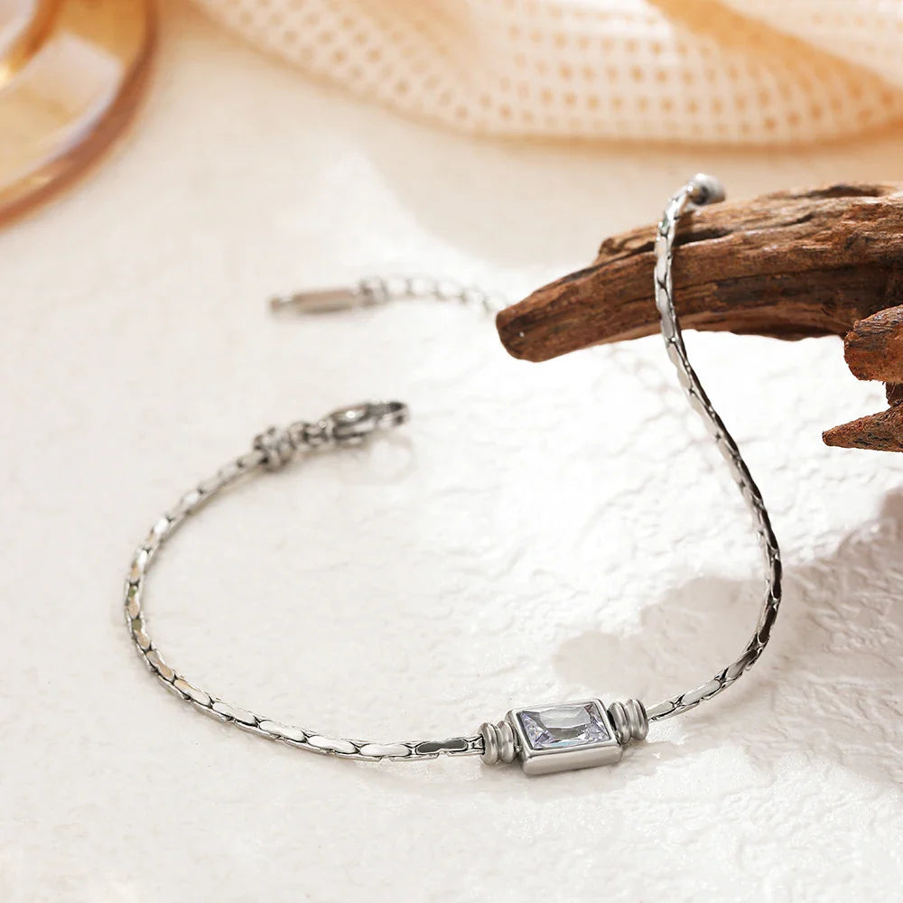Zirkonia-Quadrat-Armband