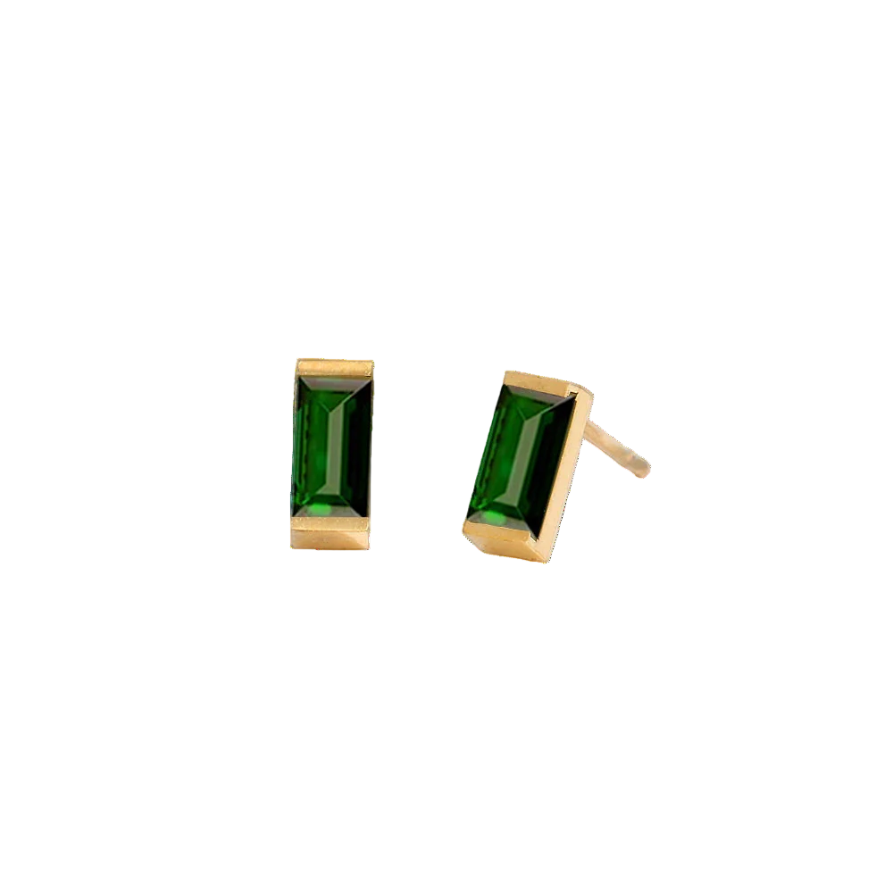 Rectangle Birthstone Earrings