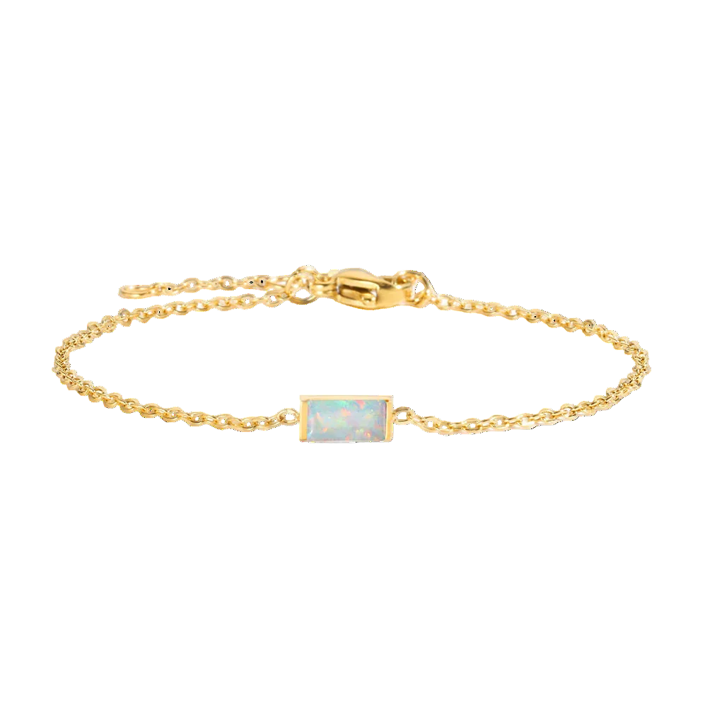 Armband mit eckigem Geburtsstein
