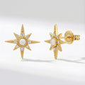 Serin Star Opaal Stud Oorbellen | 18K Verguld