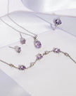 Lavender Amethyst Oval Stud Earrings in Sterling Silver