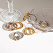 Two-Tone Rope & Beaded Interlocking Ring