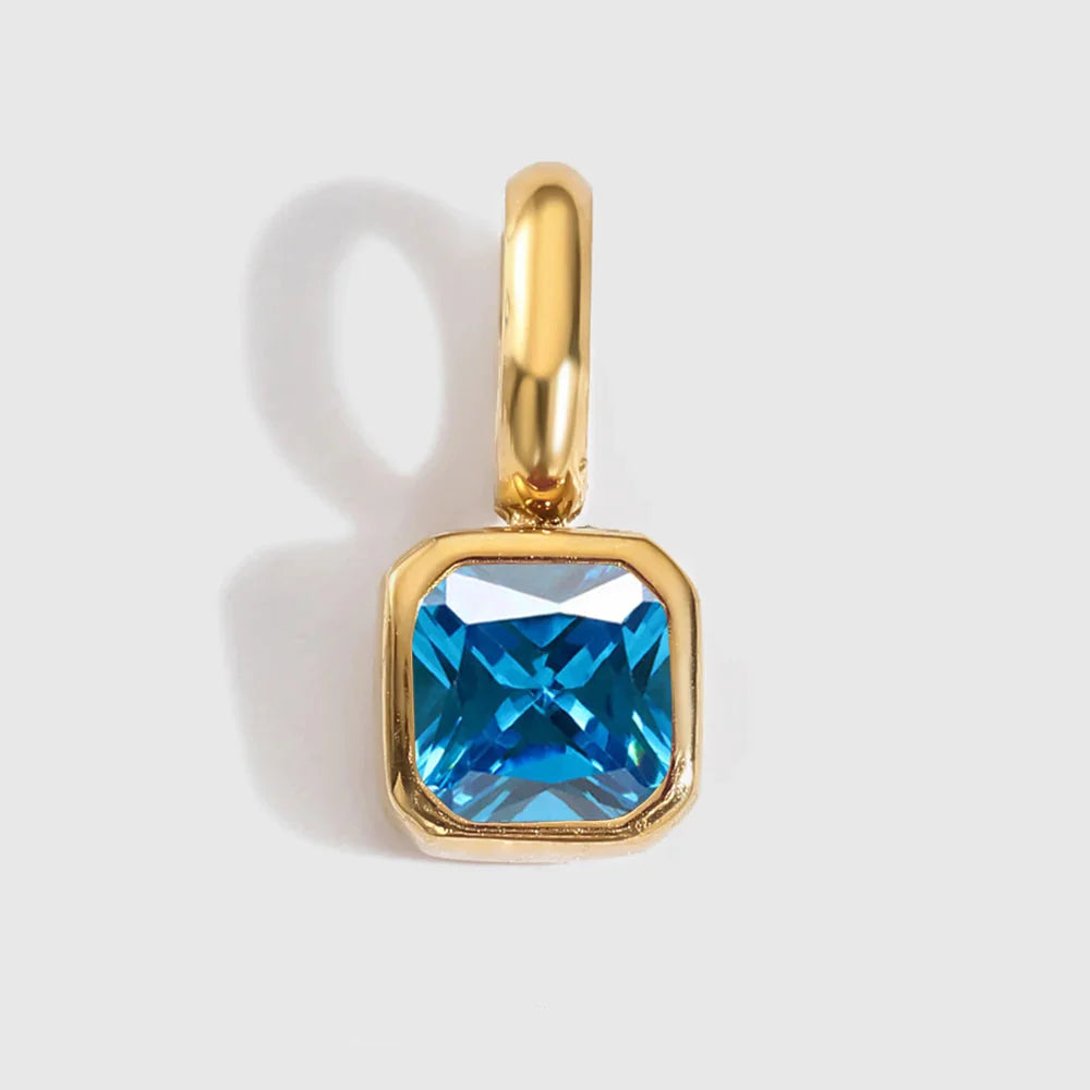 Octagon Birthstone Charms
