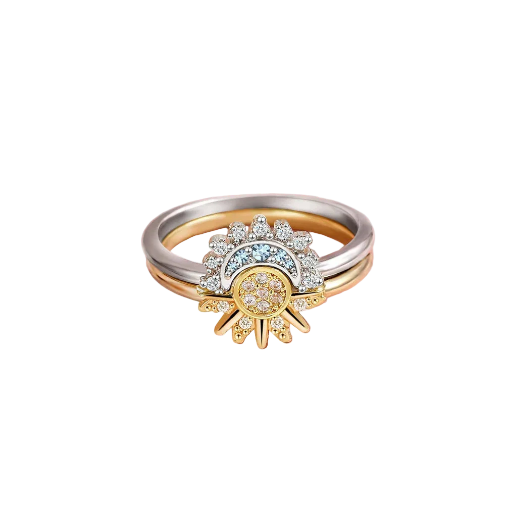 Celestial Sun & Moon Ring Set