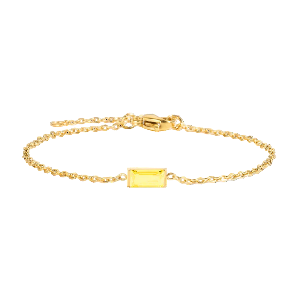 Armband mit eckigem Geburtsstein