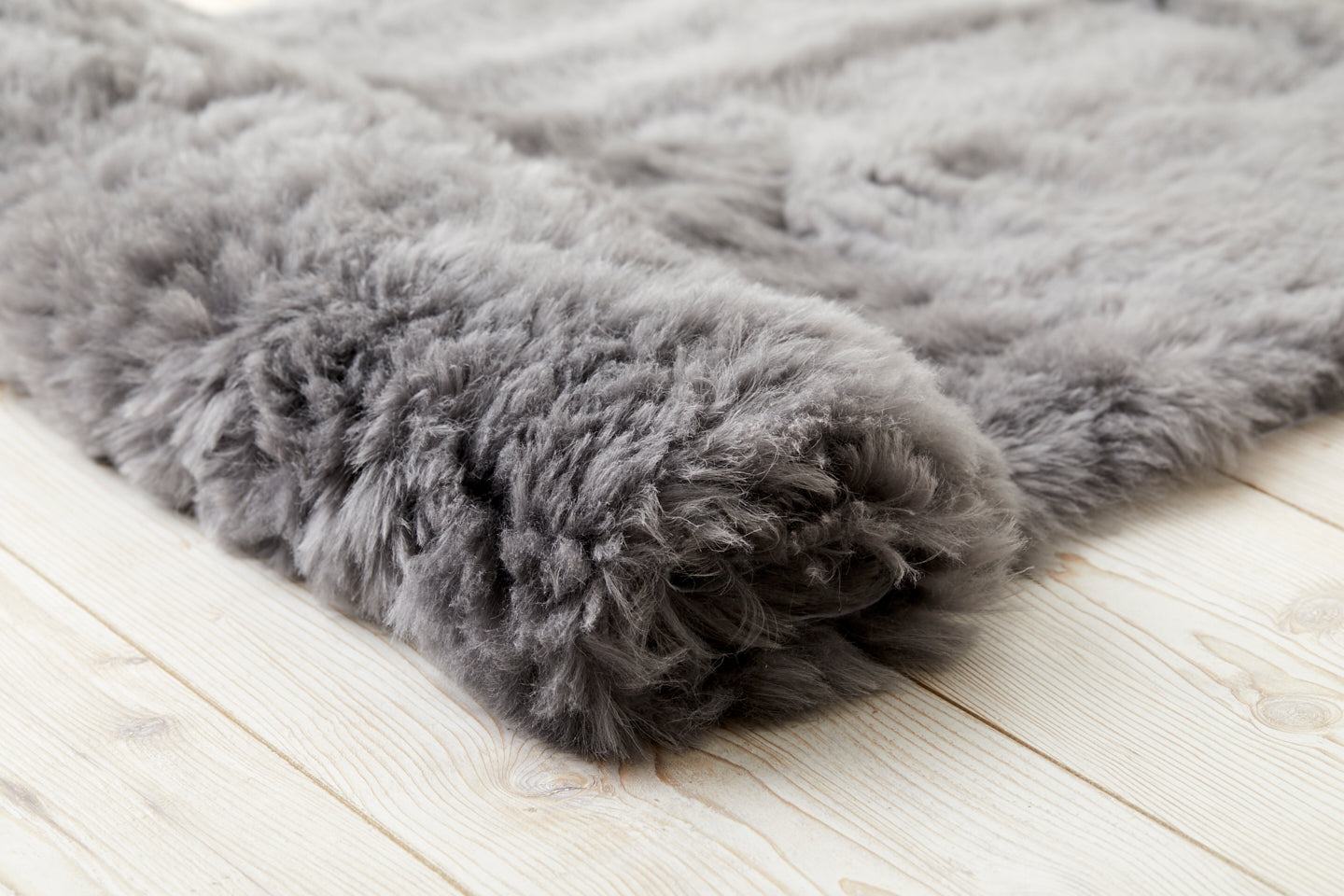 Stone Grey Shearling Yin Yoga Mat - find calm in the stillness. Free next day UK shipping and Luxury Ribboned Gift Box