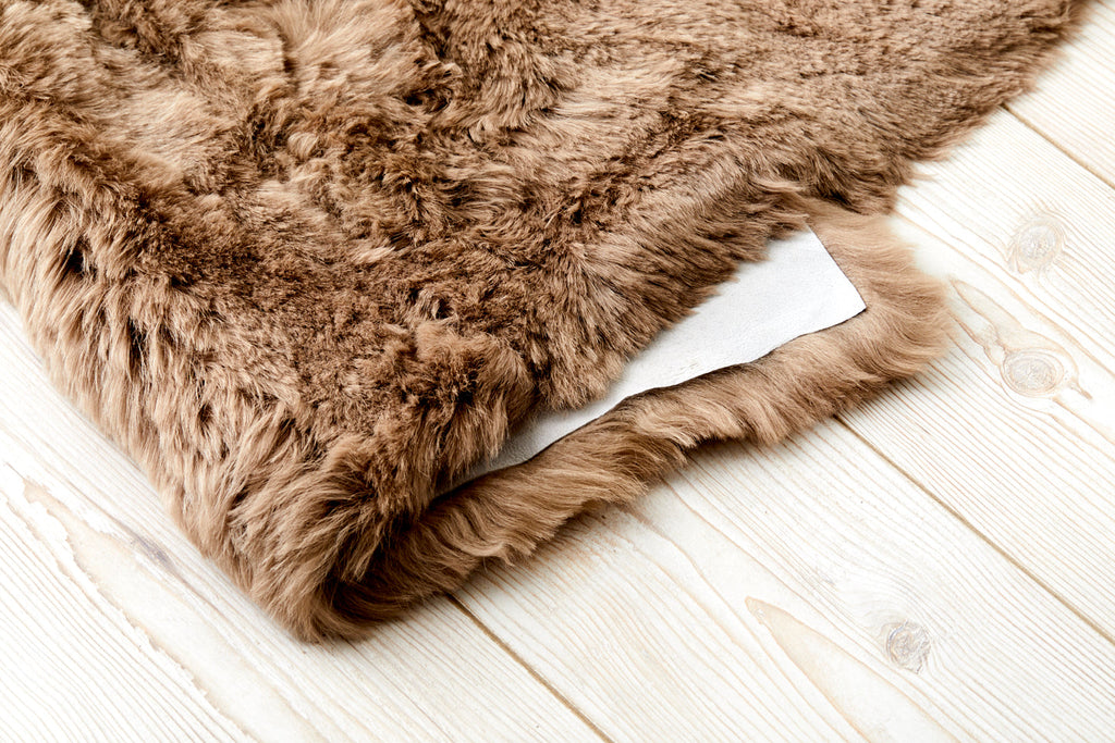 Teddy Bear Brown Shearling Yin Yoga Mat - Naturally beautiful. Free UK next day shipping and gift box.