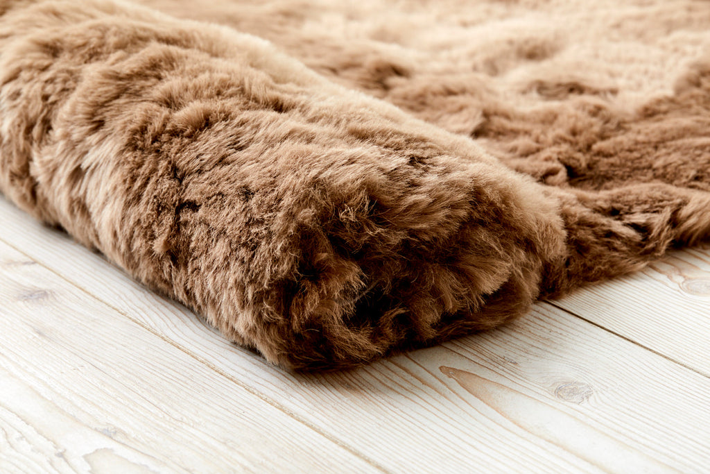 Teddy Bear Brown Shearling Yin Yoga Mat - Naturally beautiful. Free UK next day shipping and gift box.