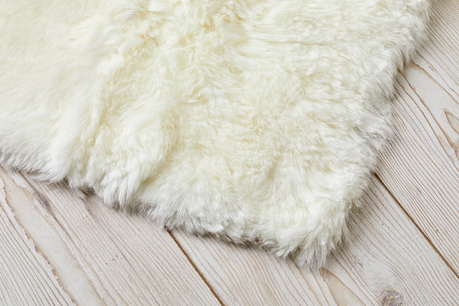 Ivory Shearling Yoga Mat - Quiet Luxury. Free next day UK shipping and Luxury Gift Box.