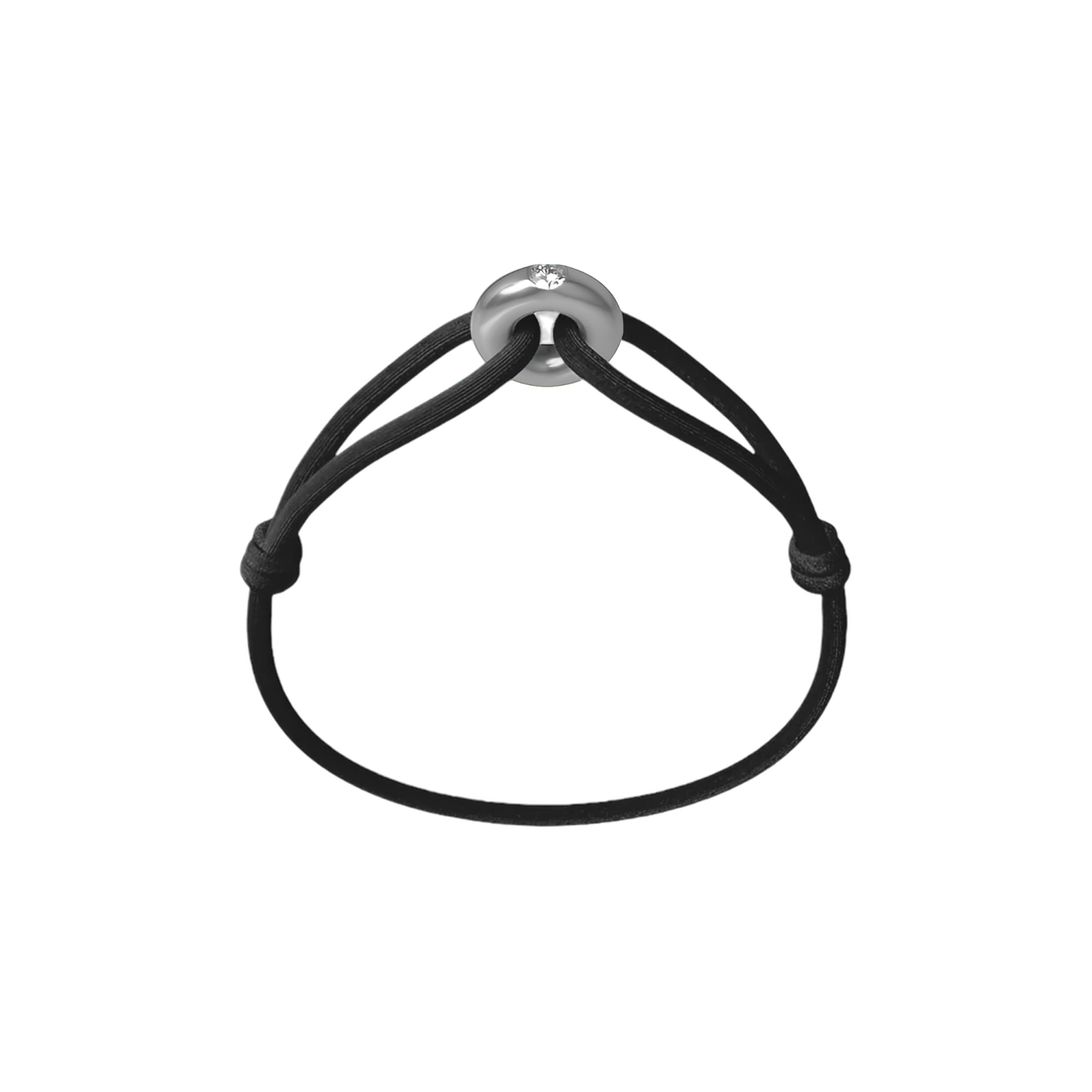 Silver Soho Diamond Cord Bracelet
