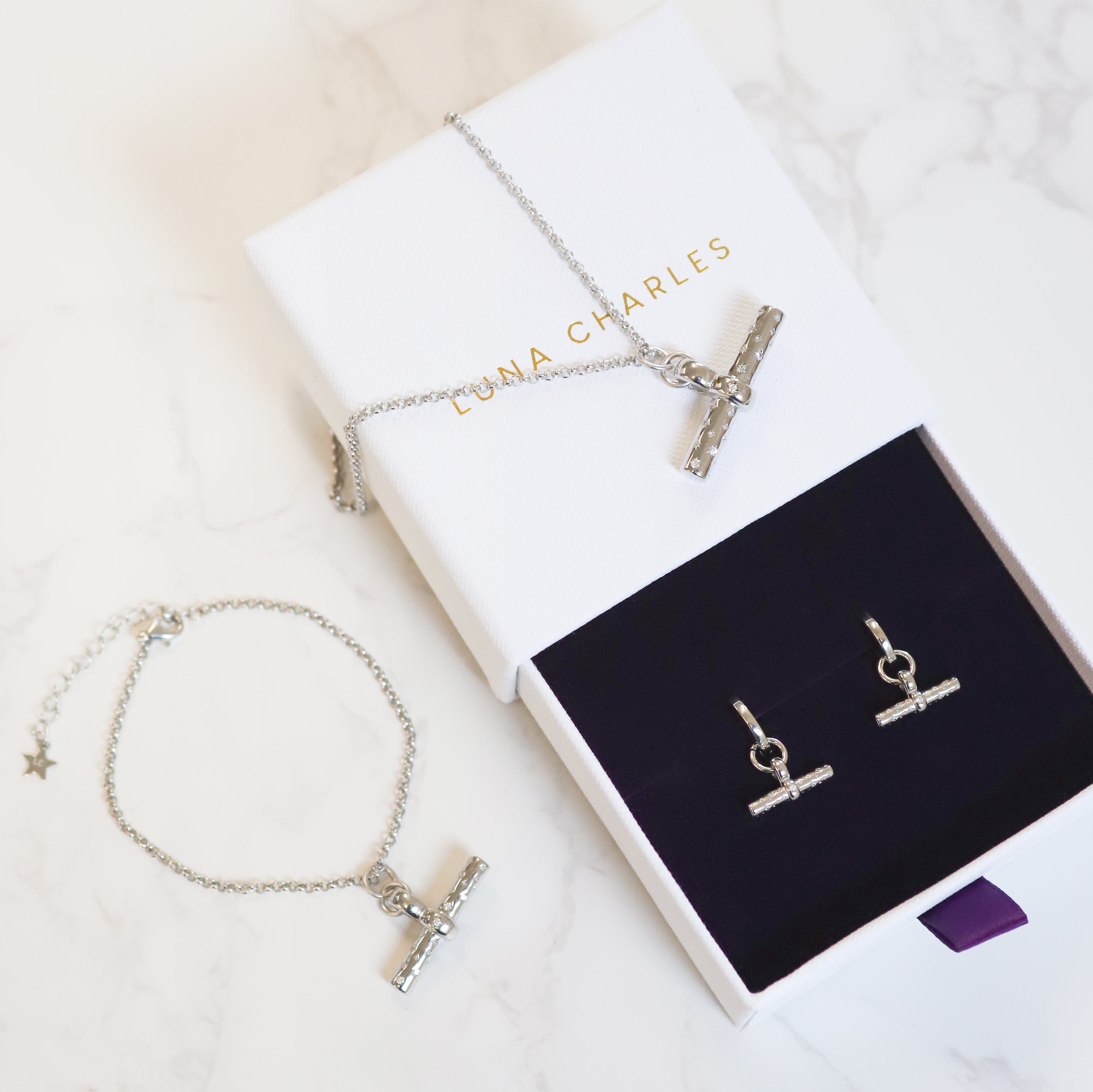 Wren T-Bar Necklace | 925 Sterling Silver