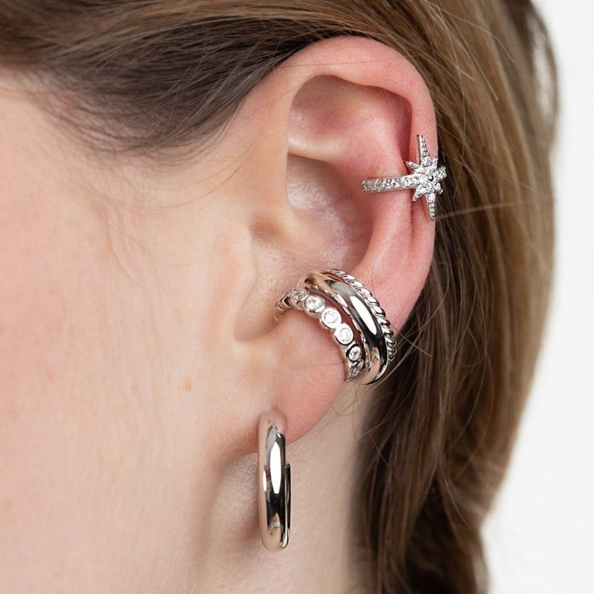 Starburst Small Single Ear Cuff