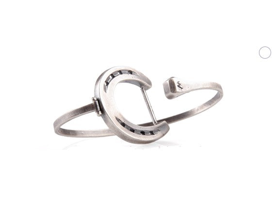 Silver Steed Big Horseshoe Bangle