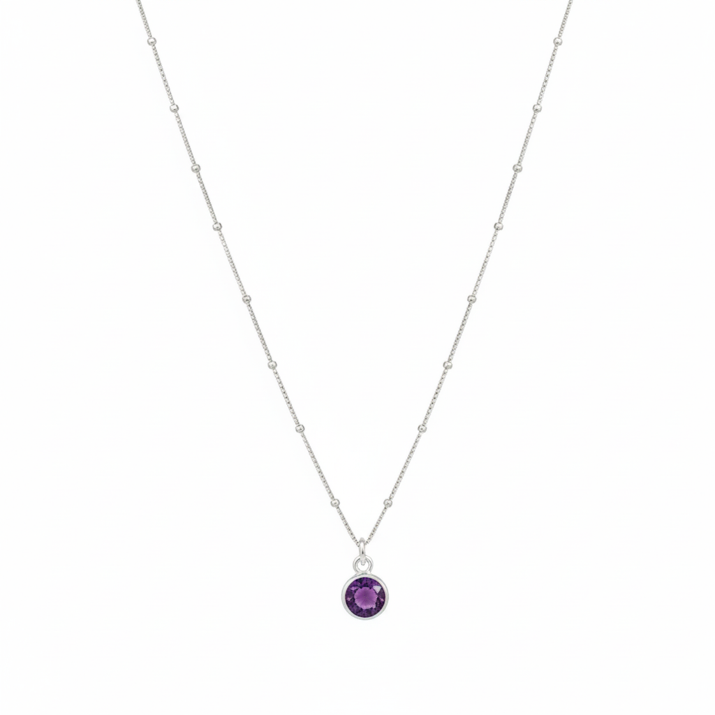 Amethyst February Birthstone Necklace