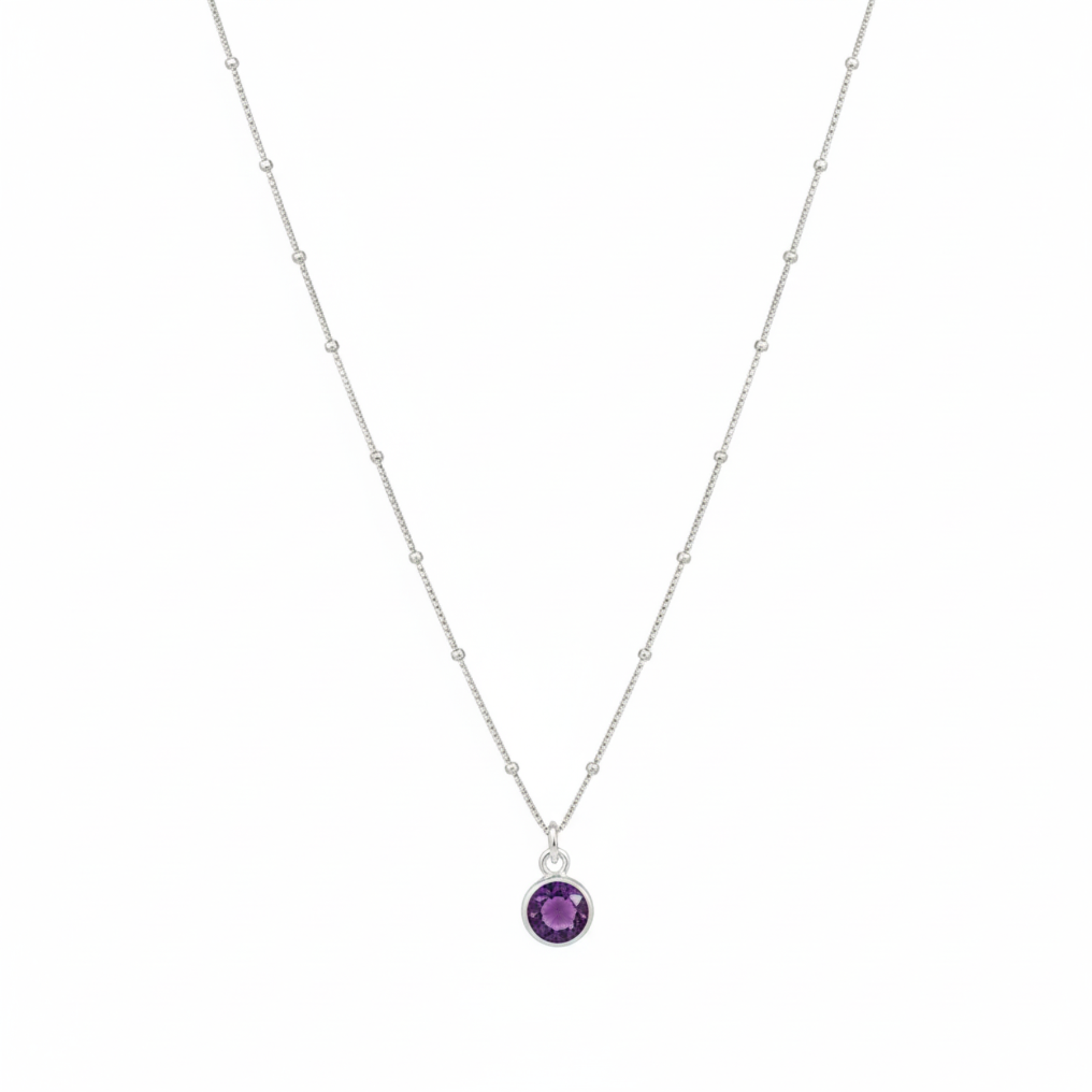 Amethyst February Birthstone Necklace