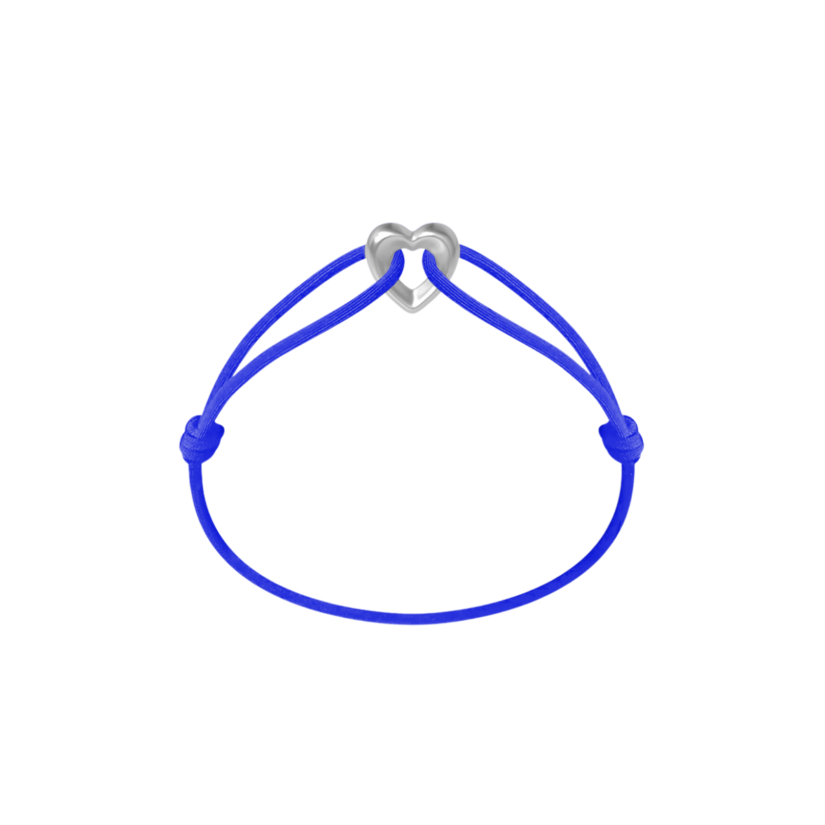 Silver Heart Cord Bracelet