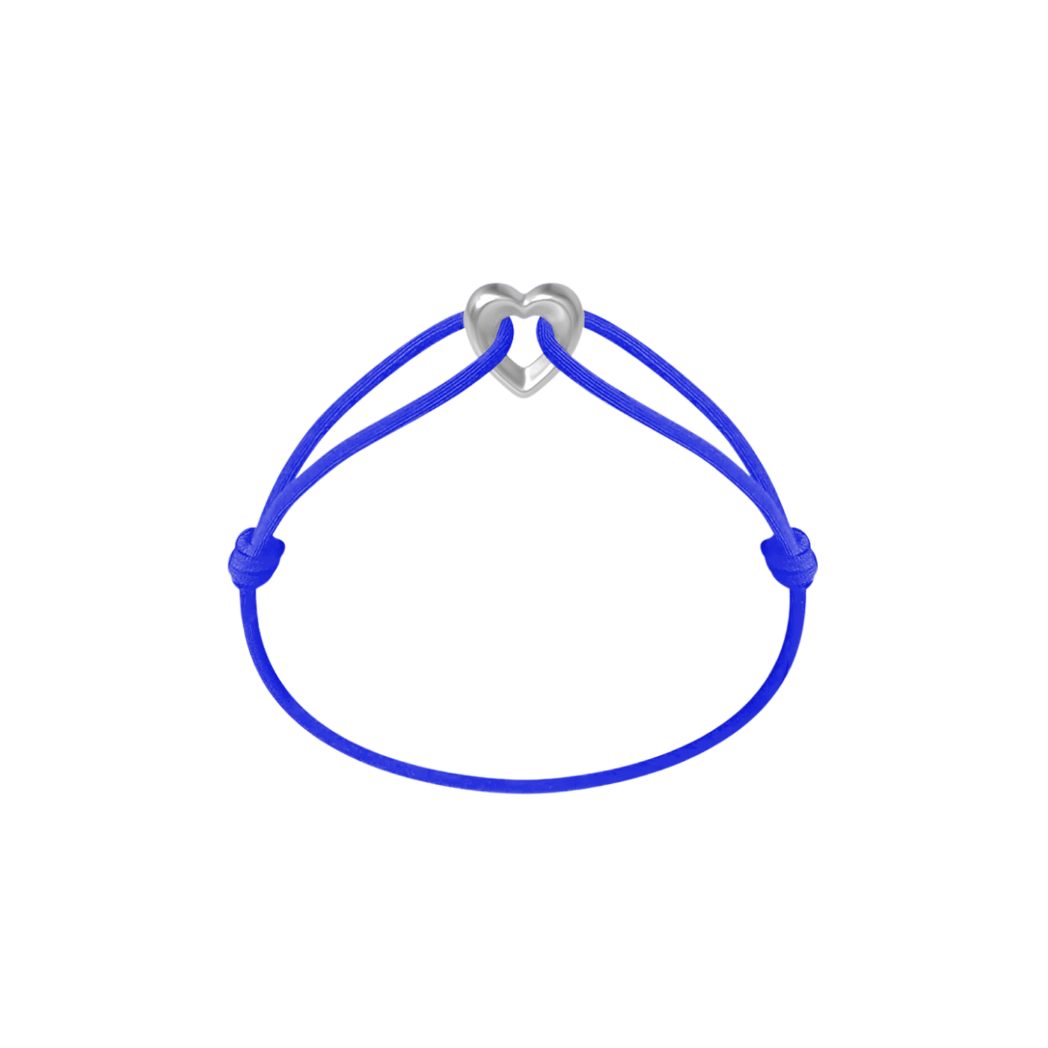 Silver Heart Cord Bracelet