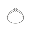 Silver Heart Cord Bracelet