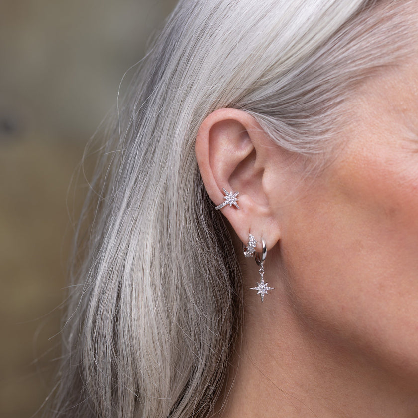 Starburst Small Single Ear Cuff