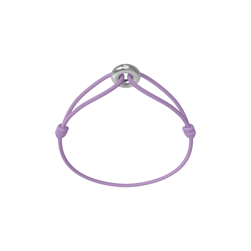 Mini Silver Soho Diamond Cord Bracelet