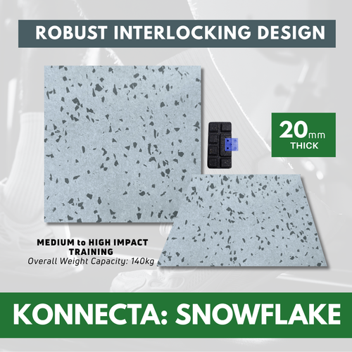 20mm Konnecta Snowflake selbstverriegelnde Bodenmatte für Fitnessstudios