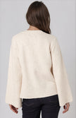 Beige Knitted Side‑Tie Cardigan