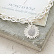 Sunflower Silver Charm Bracelet