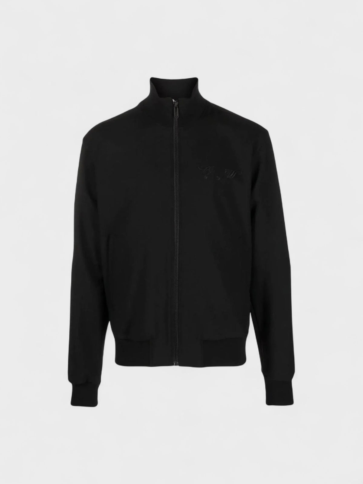 Quote Wool Slim Tracktop Black