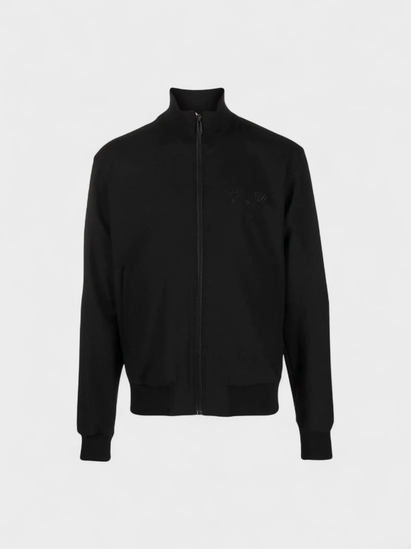 Quote Wool Slim Tracktop Black