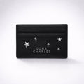 Tala Star Studded Card Holder - Black & Silver