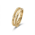 Solid Gold Ring – Textured Dual – 14ct Gold
