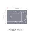 Mini Basketball Court Flooring with Court Markings | Includes Court Markings