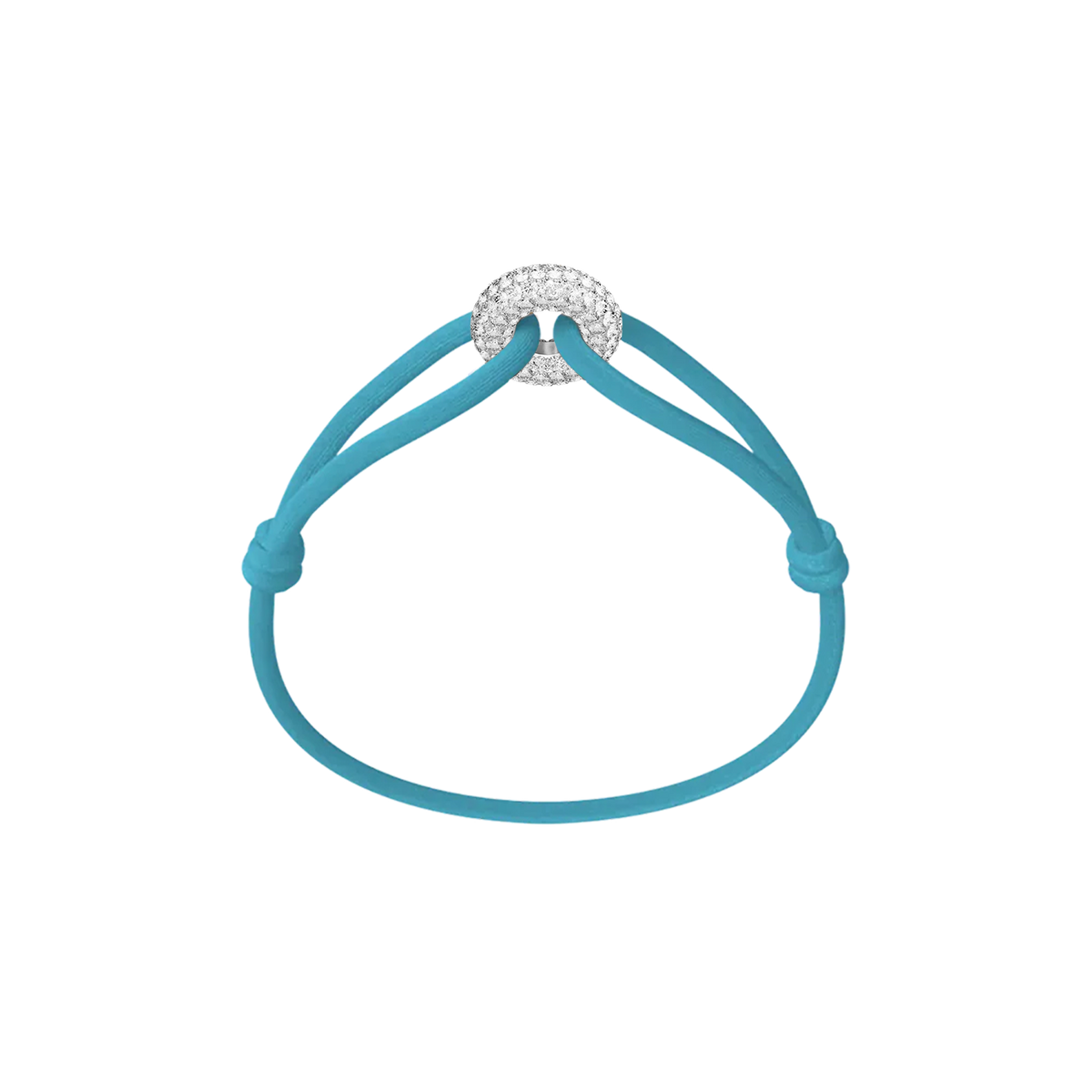Silver Soho Pavé Cord Bracelet
