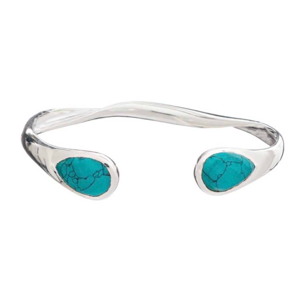 Athena Classic Bangle Zilver Turkoois