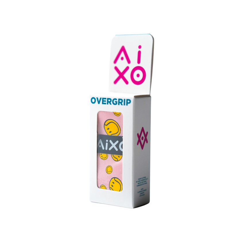 Aixo Smiley Ball Dry Overgrip Rosa