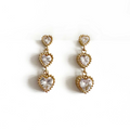 Ariana Luxe 18k Gold Plated Delicate Heart Earrings