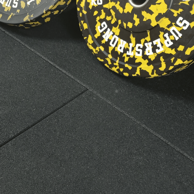 43mm Rubber Gym Flooring Tiles – Anti-Shock Heavy Duty Gym Floor Tiles – Sprung PRO
