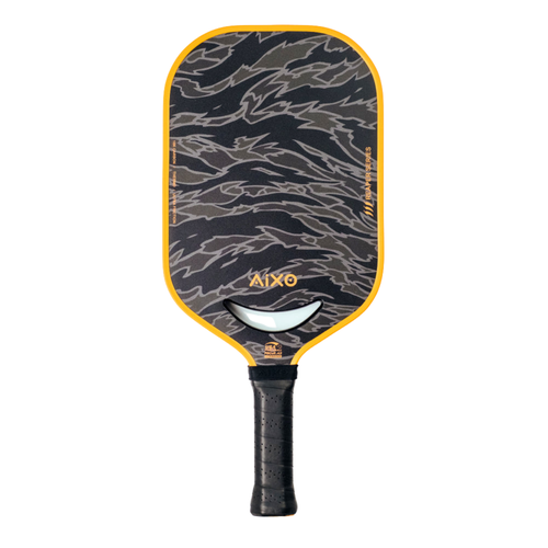 Aixo P14C Reaper Series Tiger King 18K Raw Carbon Pickleball Paddle