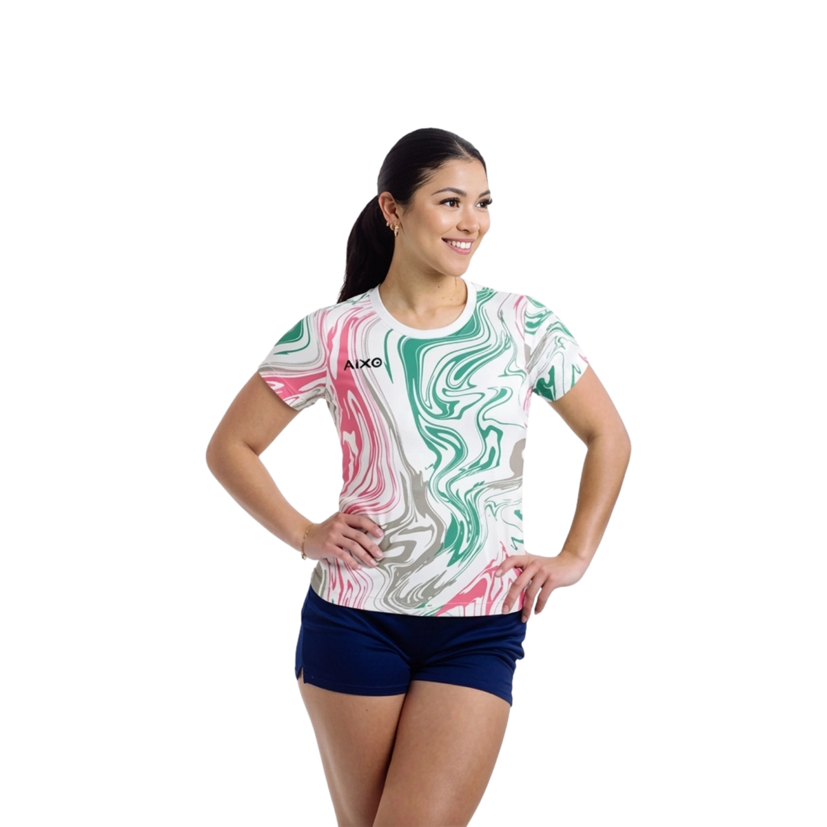 AIXO Chrome Camiseta para Mujer - Blanco
