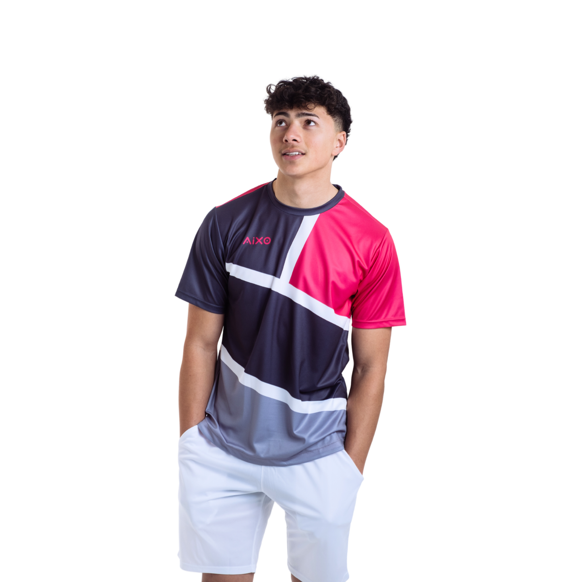 Aixo Court T-shirt til mænd i grafit
