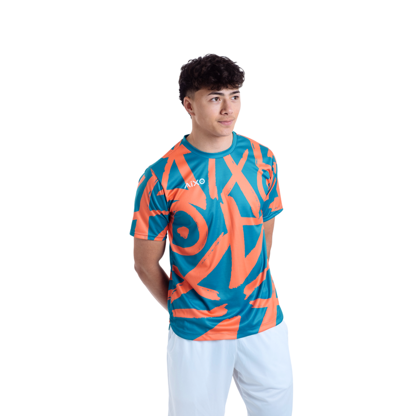 Camiseta de hombre Aixo Tagged en color verde azulado