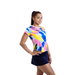 Camiseta abstracta Aixo de mujer (multicolor oscuro)