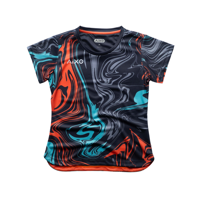 Camiseta Aixo Chrome para mujer, color grafito