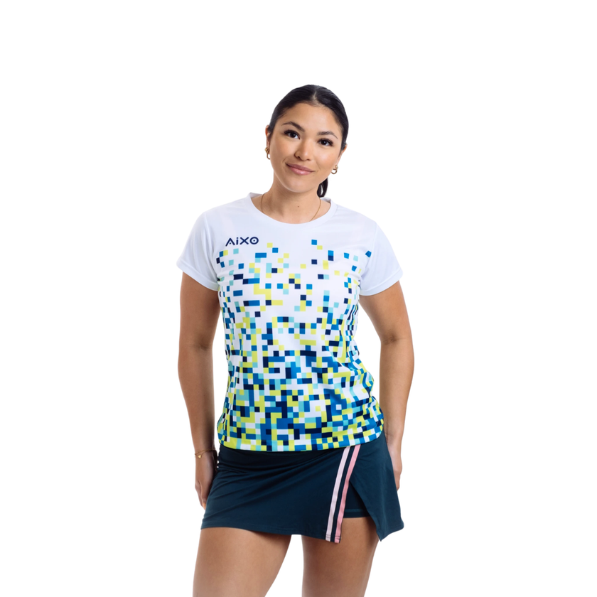 Aixo Pixel T Shirt Women (White)