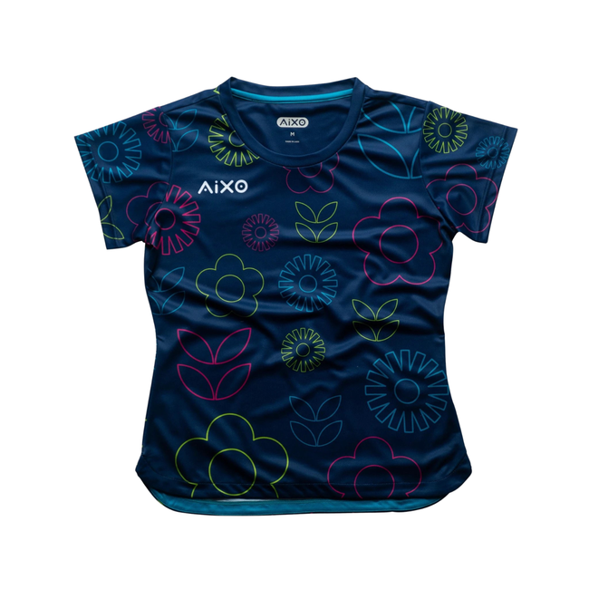 Camiseta de primavera Aixo para mujer, azul marino