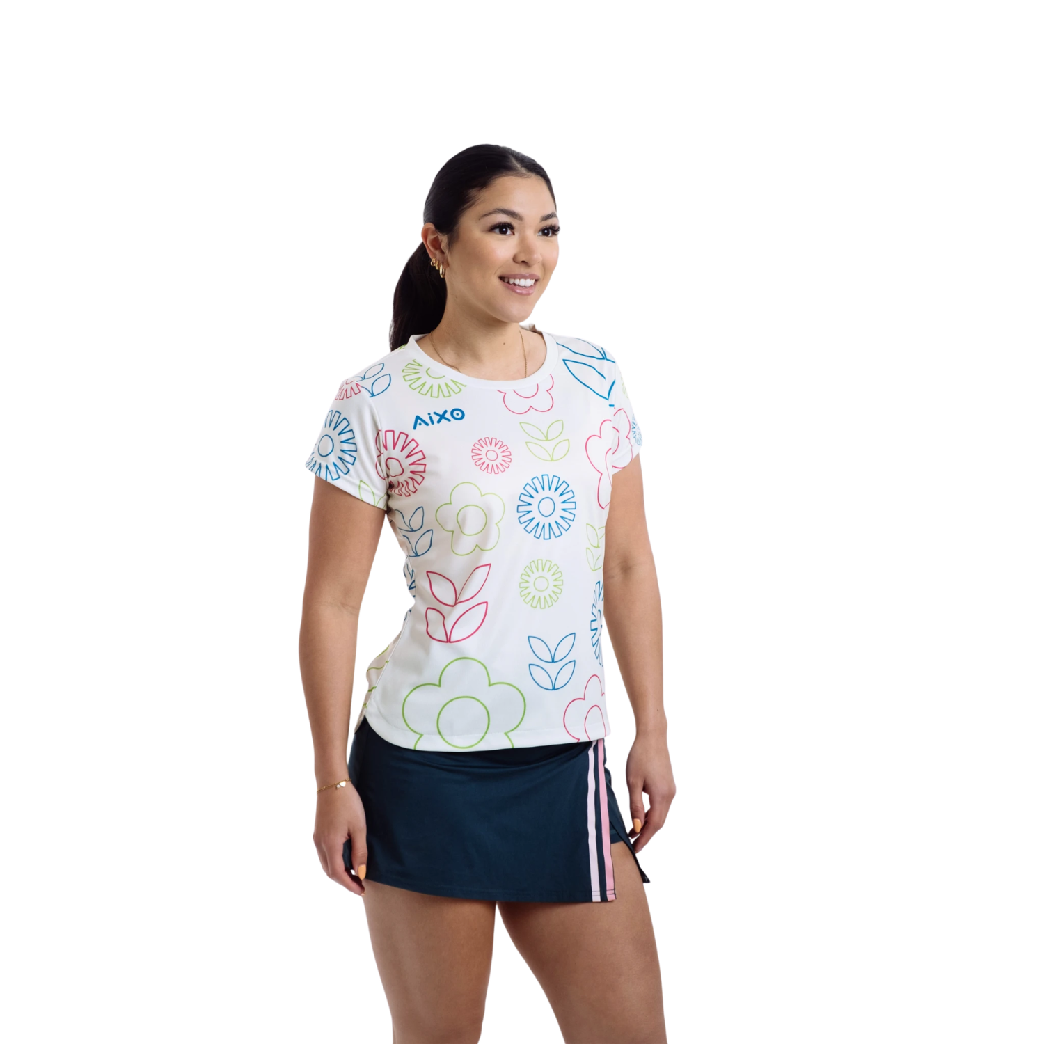 Aixo Spring T Shirt Women Navy