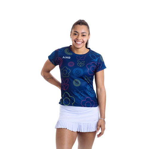 Aixo Spring T Shirt Women Navy