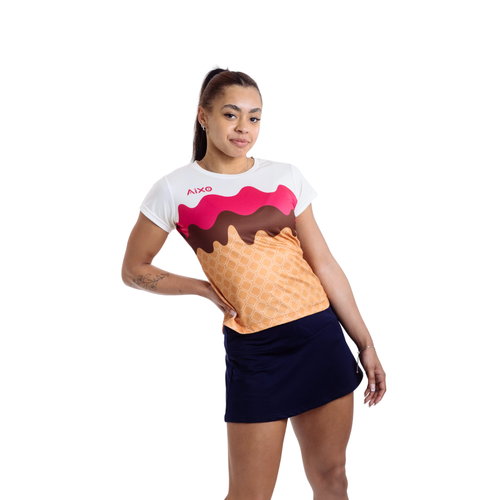 Aixo Sundae Womens T Shirt Vanilla Raspberry Chocolate