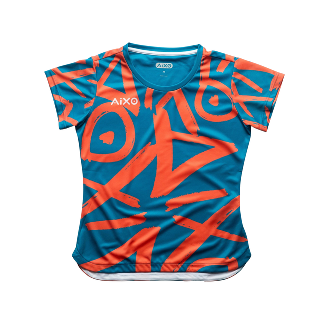 Camiseta Aixo con etiqueta para mujer, lima